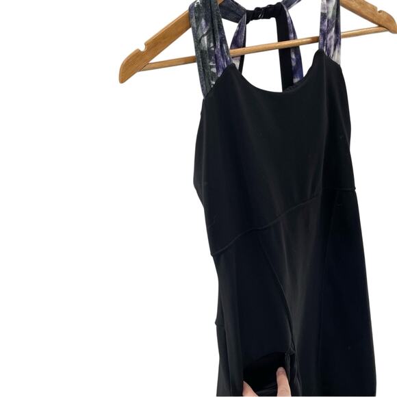 Athleta Sporty Halter Style Built in Bra Athleisure Casual Dress Black Small - Picture 7 of 11
